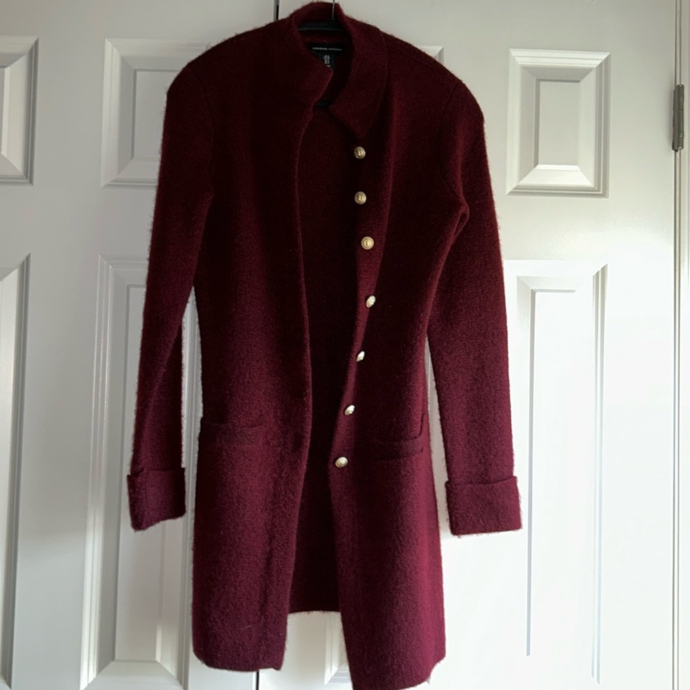 Adrienne Vittadini burgundy cardigan
